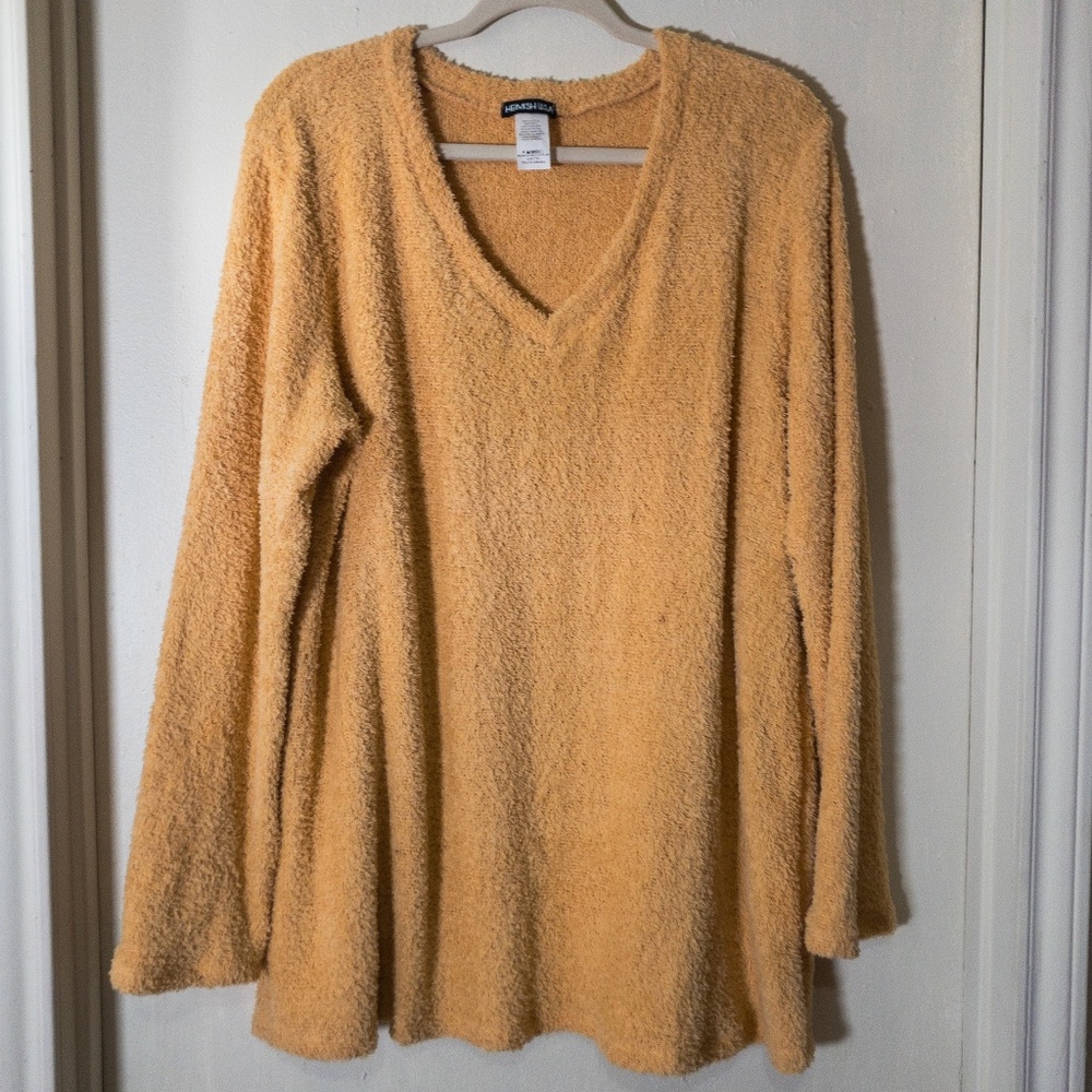 NWOT Heimish USA Mustard Yellow Sweater